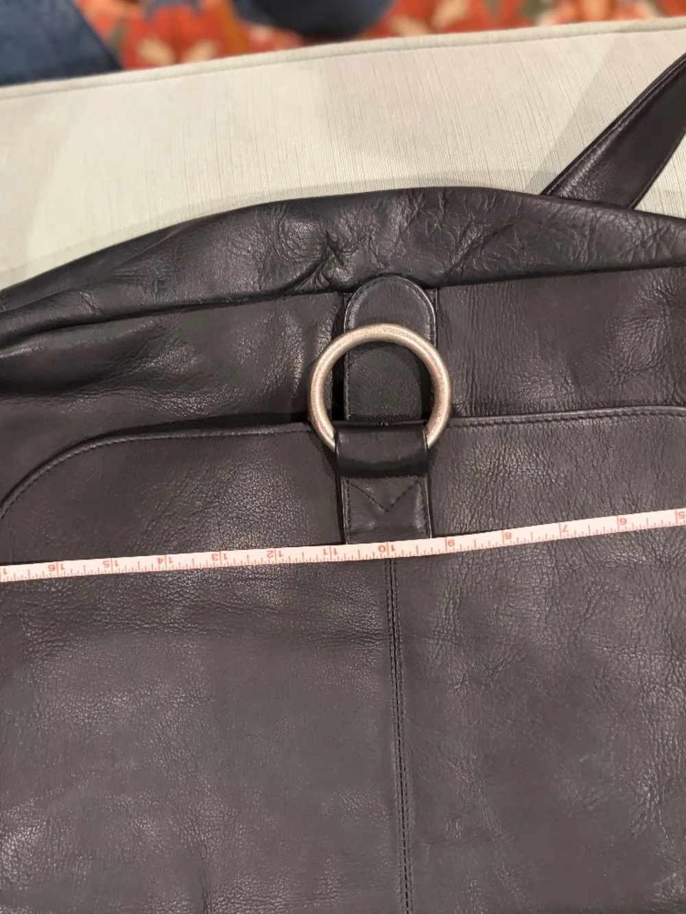 Leather messenger bag